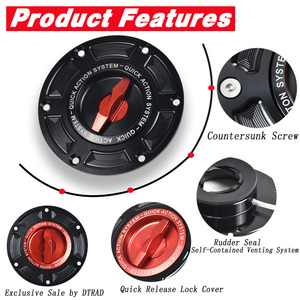 Tapa de Tanque de Combustible de Cierre Rápido para Motocicleta ITALJET DRAGSTER 125/<span class=keywords><strong>200</strong></span>/300 2020-2025, Cubierta de Tanque de Gasolina/Aceite sin Llave de Aluminio CNC - Product Image 3
