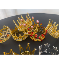 Nouveautés alliage métal Art couronne or argent couronnes Vintage élégant gâteau de mariage couronne anniversaire bébé douche gâteau Topper décor