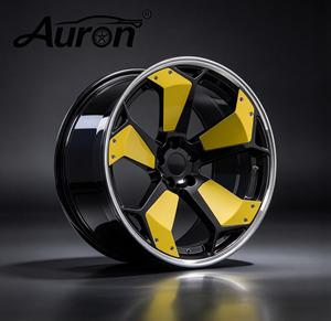 Jante en alliage d'aluminium Auron 17 pouces or multi-rayons monobloc moulée pour la mise à niveau des voitures particulières, vente en gros de jantes forgées pour voitures - Product Image 3