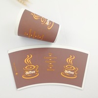 Customized Paper Cup Fan Coated Raw Factory Supplier Biodegradable Disposable Single/Double Printing PE Coffee Cup Raw Paper