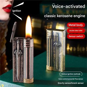 Nuevo Encendedor de Gas y Petróleo con Carcasa Metálica en Relieve, Ecológico, Resistente al Viento, Diseño Minimalista, Regalo Promocional, Caja de Regalo, Venta al Por Mayor, Personalizable - Product Image 2
