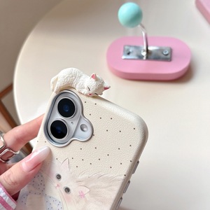 Linda Funda de Teléfono 3D con Diseño de Gato con Puntos, Compatible con iPhone 17ProMax 16 15 14, para Mujeres - Product Image 4