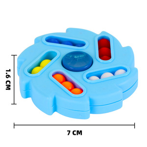 Bán buôn hai mặt ngón tay con quay hồi chuyển giải nén đồ chơi nhựa xoay hạt <span class=keywords><strong>Fidget</strong></span> Cube Giảm căng thẳng và tập trung đồ chơi - Product Image 4