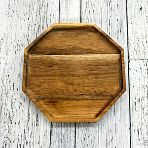 Rustic Wooden Ramadan Tray Arabic Calligraphy Hospitality Serving Platter for Dates Sweets Nuts and Tea Service - Product Image 1