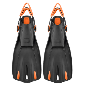 Adult Swim Fins Premium Silicone Freediving Snorkeling Long Diving Fins with Open <b>Heel</b> Adjustable <b>Heel</b> for Scuba Multi-color - Product Image 2