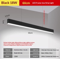 Suspension linéaire LED pour bureau et salle de conférence, design minimaliste en aluminium, raccordement sans joint, modèle DJ-12, garantie 3 ans