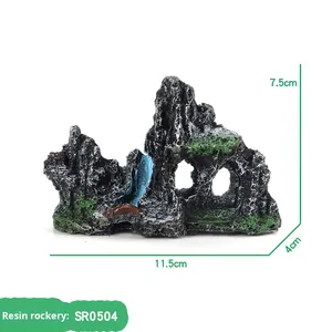 Hars Kunstmatige Simulatie Rotstuin Landschap <span class=keywords><strong>Aquarium</strong></span> Decoraties Kleine Rotstuin Aquascape <span class=keywords><strong>Aquarium</strong></span> Decoratie Accessoires - Product Image 1
