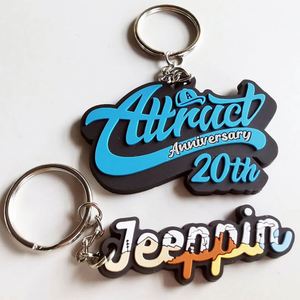Custom Design Keychain Soft 2D Rubber PVC Key Chain - Product Image 2