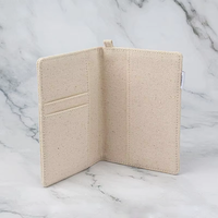 Porte-passeport et étui en toile portable, personnalisable, de couleur unie, gaufré, style coréen, avec protection des documents de voyage
