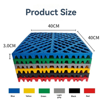 Baldosas de Plástico Encajables Modernas de 40x40x3cm para Piso de Garaje, Revestimiento de Vinilo para Interiores, Ecológico, Impermeable, con Diseño Gráfico