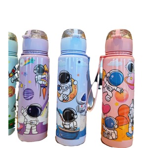 Dễ thương sáng tạo <span class=keywords><strong>Fancy</strong></span> 700ml Kid phim hoạt hình chai nước bằng nhựa với nắp và dây uống trực tiếp cho trẻ em Đun sôi nước an toàn - Product Image 5