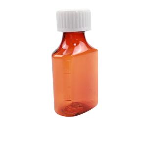 プラスチックPET 1オンス2オンス4オンス咳止めシロップCRCキャップ付き液体薬用琥珀色ボトル容器咳止めシロップボトル - Product Image 1