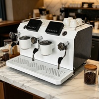 Machine à café semi-automatique Baiwin de style italien, machine à expresso multi-chaudières à double tête pour café