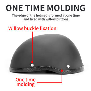 <span class=keywords><strong>Casque</strong></span> d'été unisexe blanc brillant demi-visage <span class=keywords><strong>Casque</strong></span> rétro classique à visage ouvert - Product Image 5