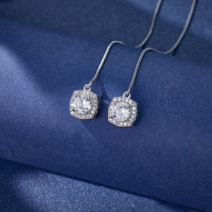 Squisito nuovo stile in ottone nappine orecchini con zircone semplice moda gioielli orecchino per le signore - Product Image 5