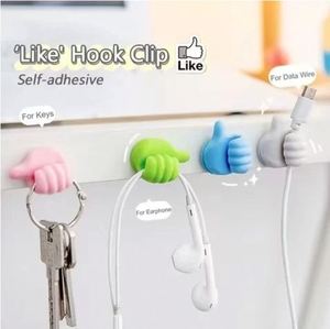 Silicone Thumb Wall <b>Hook</b> Self Adhesive Thumb Cable Organizer <b>Clips</b> Silicone Key <b>Hook</b> Holder Wall Hangers - Product Image 4