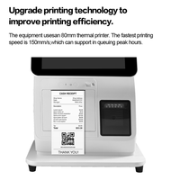15.6 pouces auto-kiosque mini imprimante thermique caisse enregistreuse automatique avec moniteur tactile Laser QR Code Scanner Machine de paiement