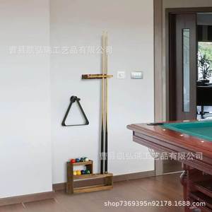 Soporte de madera maciza para tacos de billar, con capacidad para 4 tacos, estante de almacenamiento para tacos de billar. - Product Image 3
