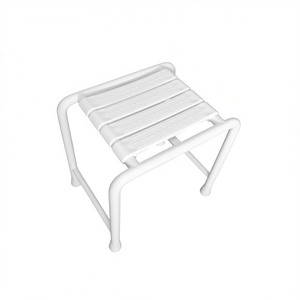 Taburete de Baño Blanco Cuadrado Plegable de 50 cm para Uso con Bidé - Product Image 2