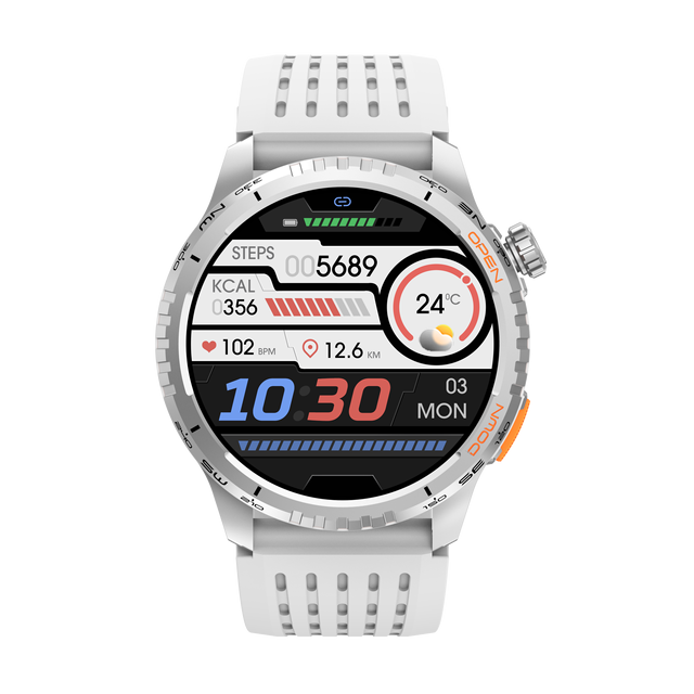 Hot Selling Custom Logo Sports Android Ios Smart Watch Round Screen GPS Fitness Heart Rate Waterproof Fitness for Men