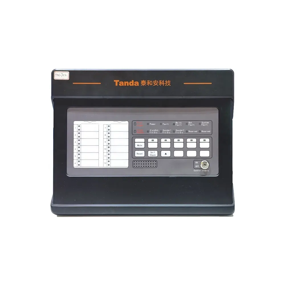 Tna txc7001 thông thường báo cháy hệ thống bảng điều khiển với màn hình LCD hiển thị