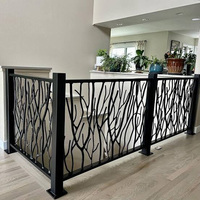 EKOO Maßgefertigte Moderne Dekorative Aluminium-Edelstahl-Laserschnitt-Gitter für Außenbalkon-Treppengeländer