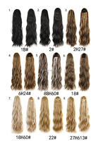 AliLeader – queue de cheval ondulée longue naturelle de 24 pouces, postiche synthétique à Clip avec cordon de serrage, 140G, vente en gros
