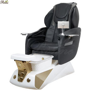 Ghế massage toàn thân điện, kiểu dáng cổ điển màu be, cỡ Queen/King, có bơm xả nước. - Product Image 2