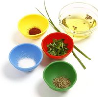 Mini-bols à sauce en silicone souple et coloré, faciles à nettoyer, antiadhésifs, pour préparation d'épices, outils de préparation culinaire pour la cuisine domestique