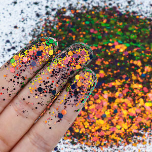 GP, оптовая продажа, моющиеся веганские дуэт-хром, массивные блестки, водостойкие, хамелеон, металлические косметические блестящие хлопья для макияжа - Product Image 5