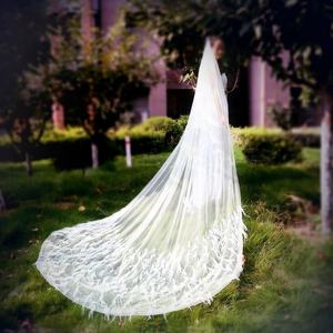 حجاب زفاف هندي طويل مع ريش, حجاب زفاف على شكل رأس العروس من ماركة شيرفيليس VE336 - Product Image 2