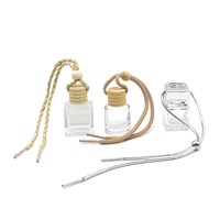 Muestra Gratuita de Botellas Difusoras de Vidrio Transparente de Lujo con Tapa de Rosca para Automóvil, 5ml 8ml 10ml, Ambientador para Auto
