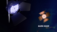 Projecteurs LED Par étanches 18*12W RGBWA+UV 6IN1 IP65 pour DJ, fête, mariage, concert
