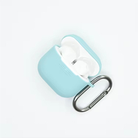 Étui de protection de haute qualité en silicone liquide souple, couleur unie, anti-chute, pour écouteurs, couleur personnalisée