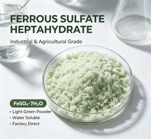 <span class=keywords><strong>Sulfate</strong></span> ferreux <span class=keywords><strong>heptahydraté</strong></span> FeSO4.7H2O en poudre cristalline verte pour le traitement <span class=keywords><strong>de</strong></span> l'eau – Approvisionnement direct usine - Product Image 1