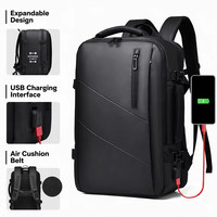 Sac à dos pour ordinateur portable pour hommes, extensible, grande capacité, étanche, 15,6 pouces, pour les voyages et le travail