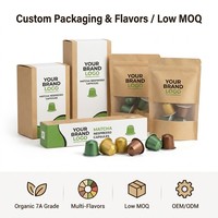 Cápsulas de Matcha al por Mayor a Precio de Fábrica, Grado 1A-7A, Etiqueta Personalizada para la Industria de Bebidas y Cafeterías, Compatible con Máquinas de Cápsulas