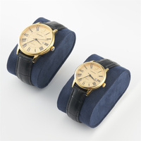 Montre à quartz plaquée or de luxe, style minimaliste, affichage de la date, chiffres romains, bracelet en cuir, légère, boîte cadeau directe d'usine