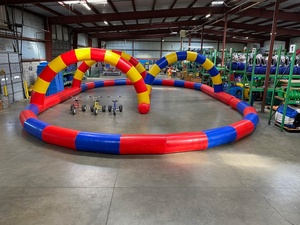 Piste de course gonflable en PVC personnalisée pour enfants et adultes tricycles grandes roues kart - Product Image 5