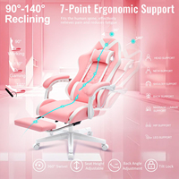Haute Qualité Rose Jeu Économie Lecteur Jolies Filles Blanc Scorpion Racing Gaming Gamer Chaise Pivotante Avec Repose-pieds pour Enfants