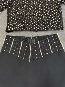 Conjunto de Dos Piezas de Moda para Mujer, Personalizado de Fábrica OEM, de Poliéster de Lujo, <span class=keywords><strong>con</strong></span> Manga <span class=keywords><strong>Larga</strong></span> Curva y <span class=keywords><strong>Falda</strong></span>, Estilo Casual - Product Image 5