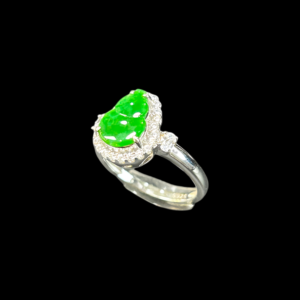 Anillo de <span class=keywords><strong>Jade</strong></span>íta Birmana Natural de Grado A, Anillo de <span class=keywords><strong>Jade</strong></span>íta Birmana en Forma de Calabaza, Anillo de <span class=keywords><strong>Jade</strong></span>íta Birmana <span class=keywords><strong>para</strong></span> Mujer (Con Certificado NGTC) - Product Image 2