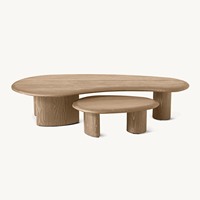 Table basse de salon en bois massif au design moderne et contemporain, style OEM