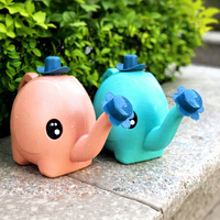Arrosoir en plastique D5805 pour jardin, 1,5 L, en forme d'éléphant, à long bec, pour arroser les fleurs et les plantes, pour pelouse et cour