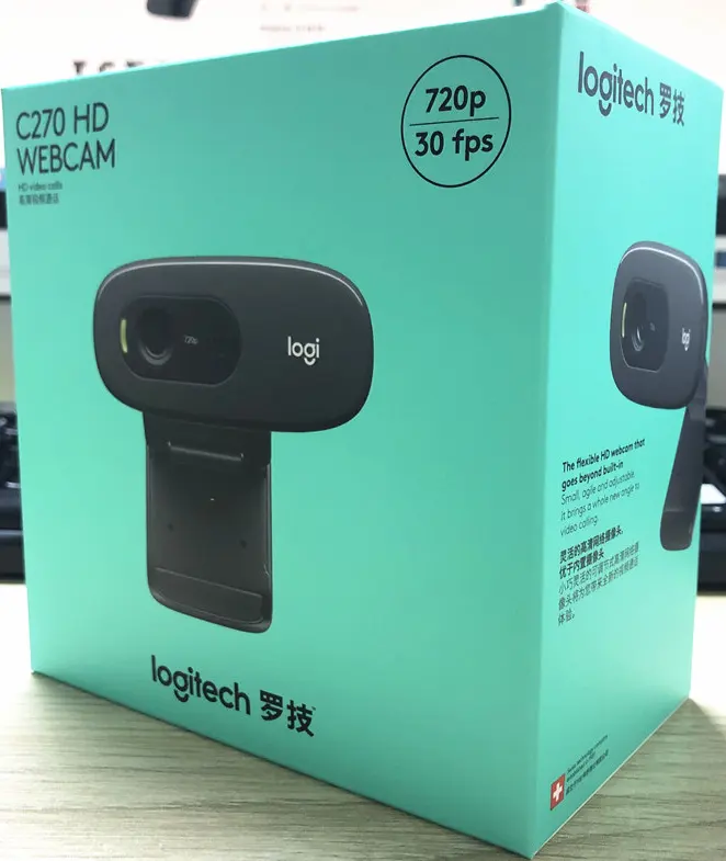 Atacado logi tech C270 C 270 Hd Webcam Android Tv Box Free Driver Laptop 720P Câmera de microfone para computador