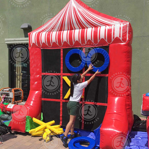 Juego inflable 2 <span class=keywords><strong>en</strong></span> 1, doble cara, tamaño real, Tic-Tac-Toe, juego combinado de 4 puntos - Product Image 2