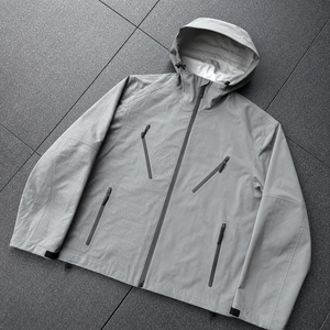 Chaqueta Impermeable Techwear Personalizada para <span class=keywords><strong>Hombre</strong></span>, con Capucha, Cierre de Cremallera, Bolsillos Funcionales, Cortavientos, Ajuste Holgado - Product Image 2