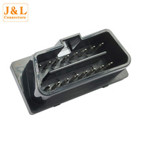 Vente en gros OBD2 connecteur mâle boîtier OBD boîtier OBD boîtier de couverture bricolage Scanner bleu Premium ABS outil de Diagnostic