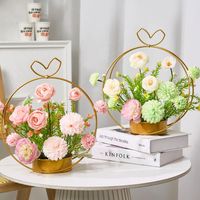 Décoration florale artificielle en soie moderne de haute qualité pour table de salon et utilisation en mariage