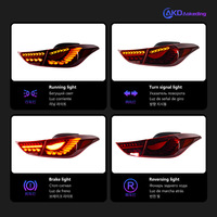 Feux arrière LED modifiés HXFG pour Hyundai Elantra 2012-2017, design écailles de dragon, clignotants séquentiels, feux de jour DRL et feux de freinage